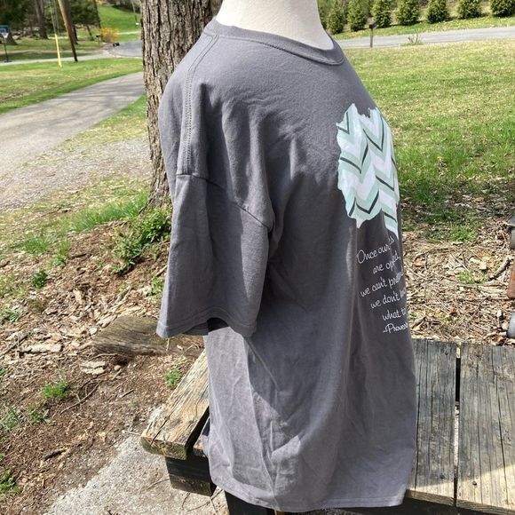CUSTOM INK AWARENESS TSHIRT XL GREY SHORT SLEEVE PROVERBS 24: 11-12 - Picture 4 of 8